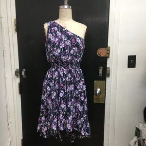 Floral Printed  One Shoulder Dress